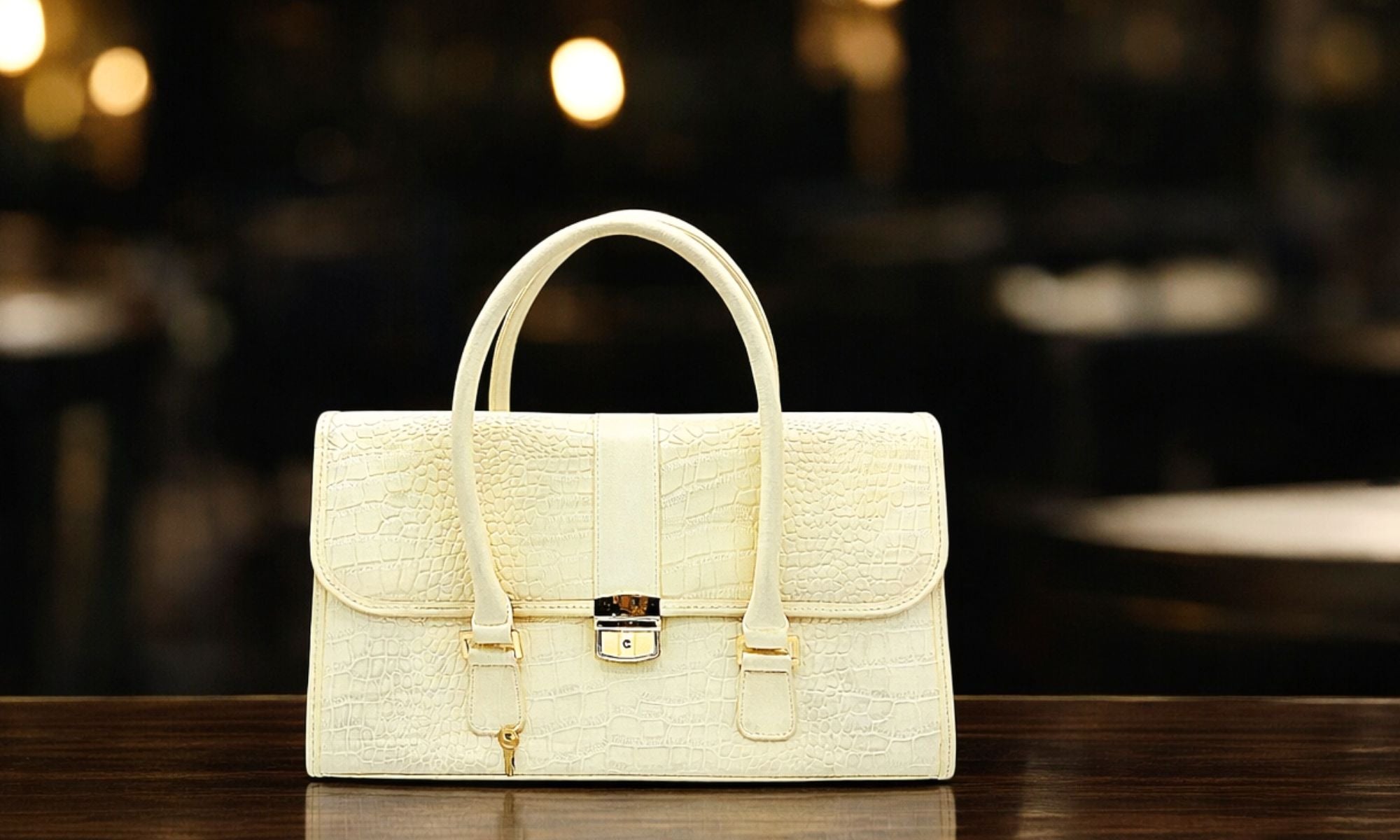 A woman carrying a stylish white Kazoku shoulder bag on a city street - kazoku luxury leather bag for women fashion