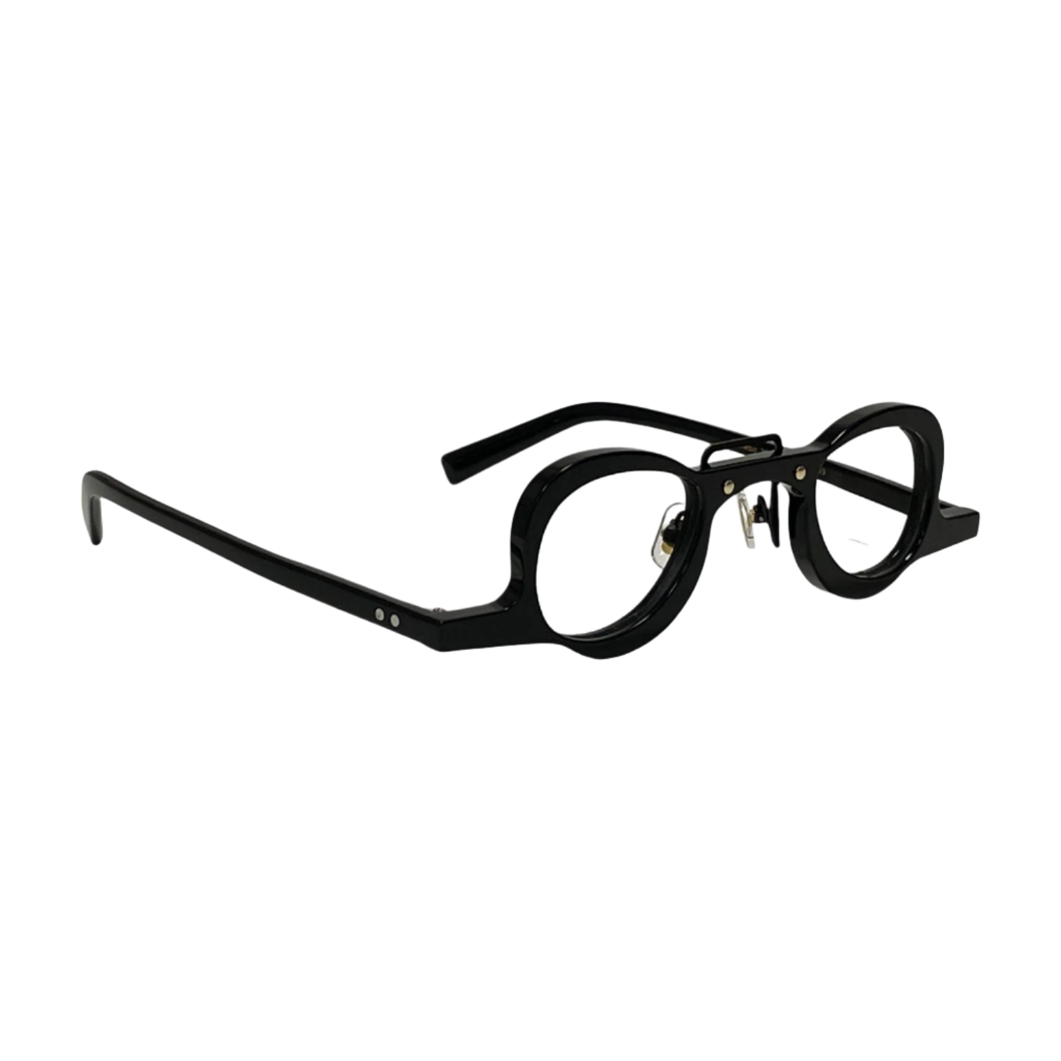 luxury acetate eyeglasses - GENESIS optical glasses front view - Comfortable nose pads close-up - Anti-glare lenses reducing reflections
