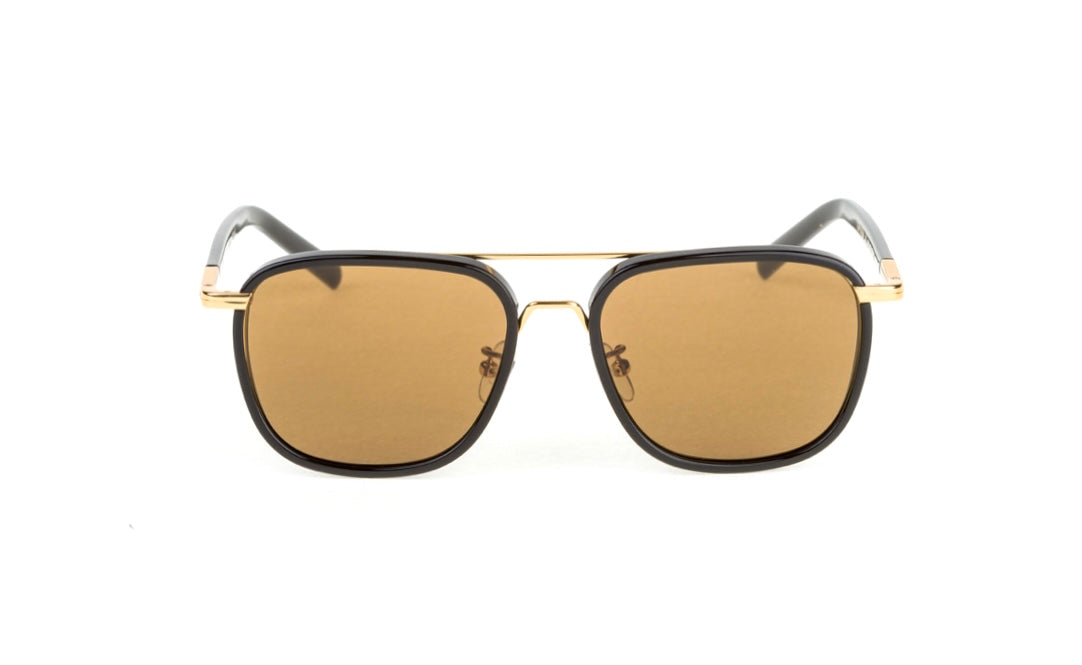 Temptation Double Bridge Acetate Sunglasses | Gold Plated display picture 1