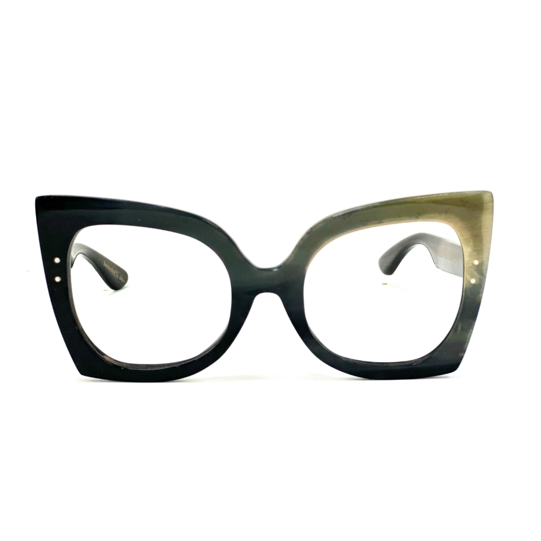 After_Perty Genuine horn optical glasses in black, brown, or yellow combinations - Handcrafted luxury horn frames with CR39 lenses - Multi-color horn combinations in limited edition optical eyewear