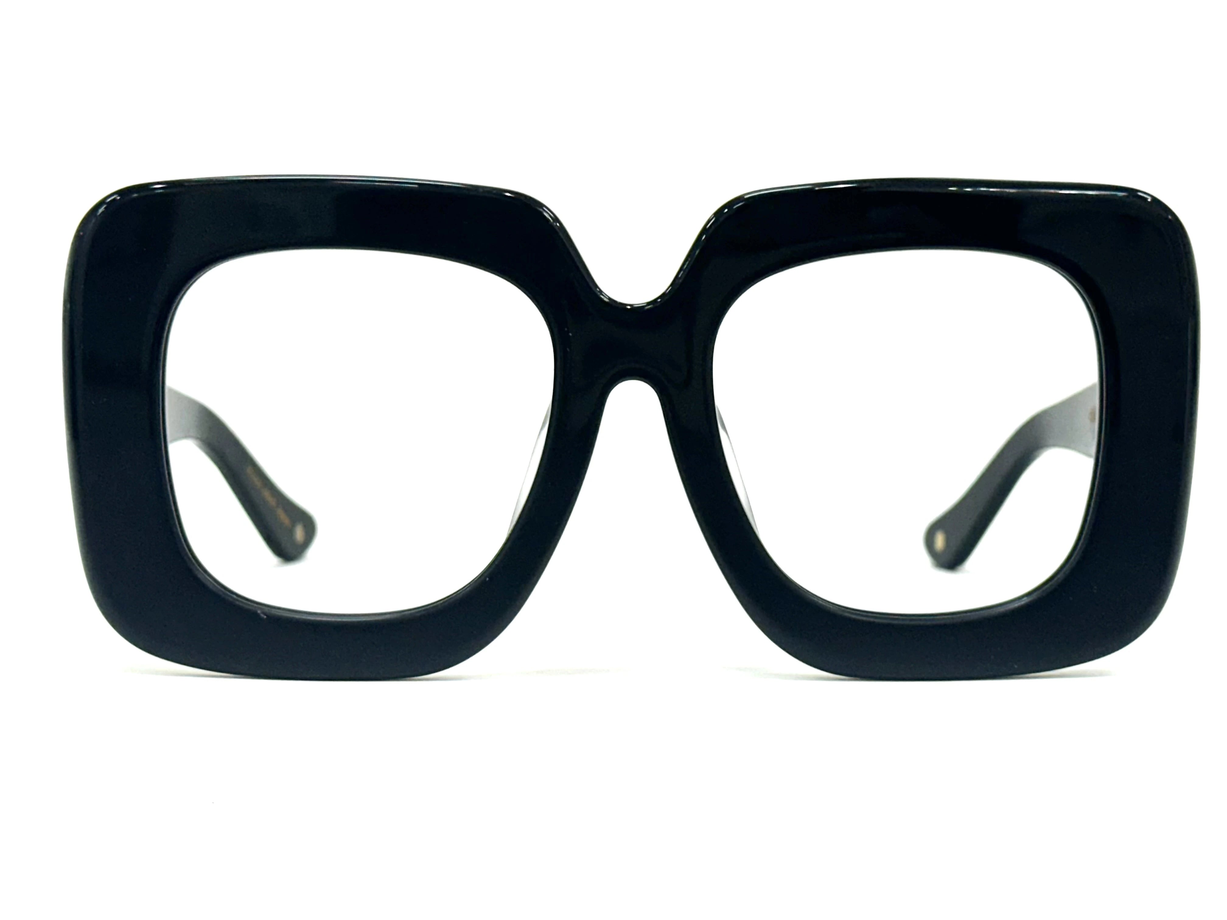 Unisex bold glasses suitable for round and square face shapes - Statement eyewear featuring a comfortable U-fit bridge design - Black comfortable eyewear glasses