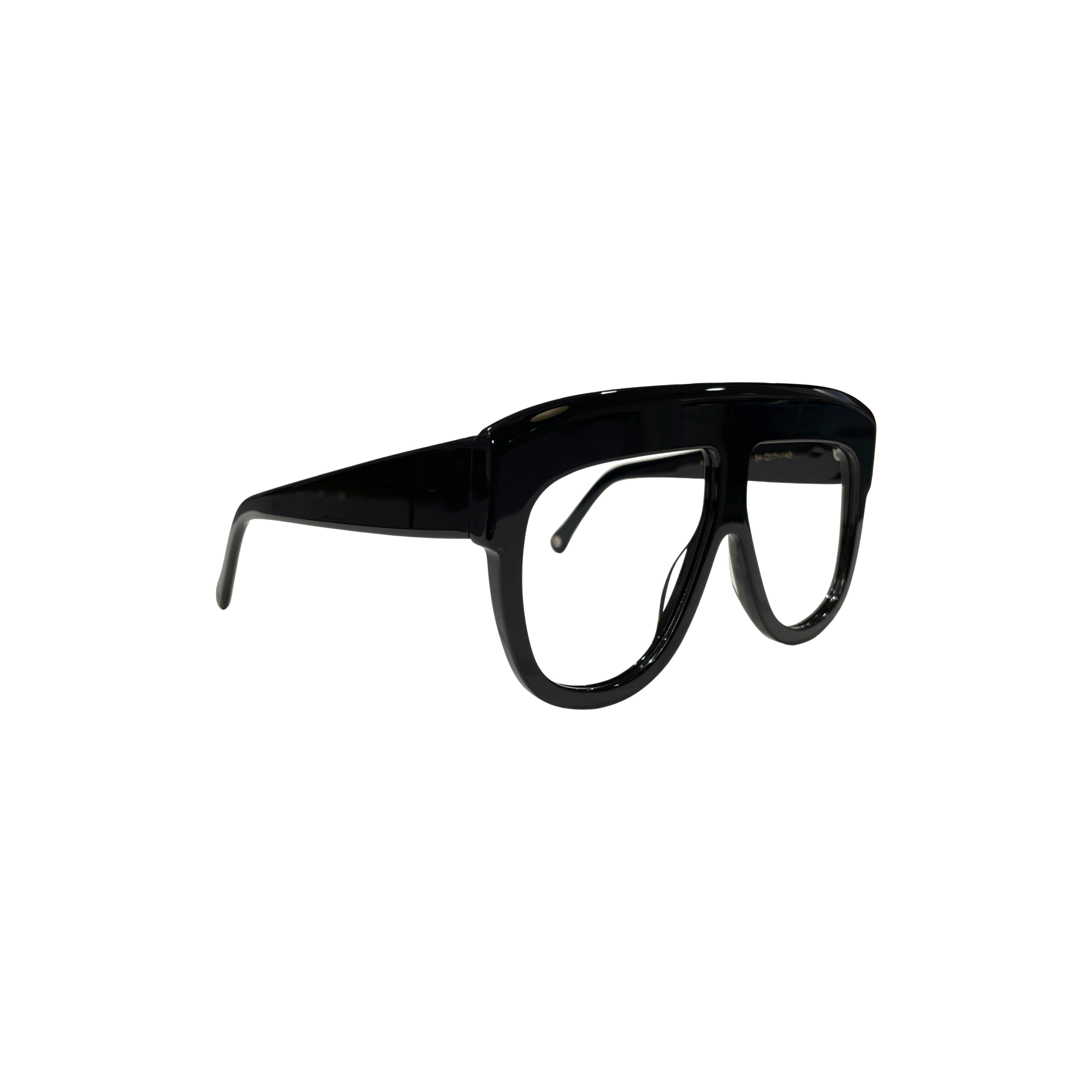 Black Pilot glasses with a modern twist on classic aviator-inspired design - Comfortable thick frames that don't feel heavy on the face - top black optical glasses near me