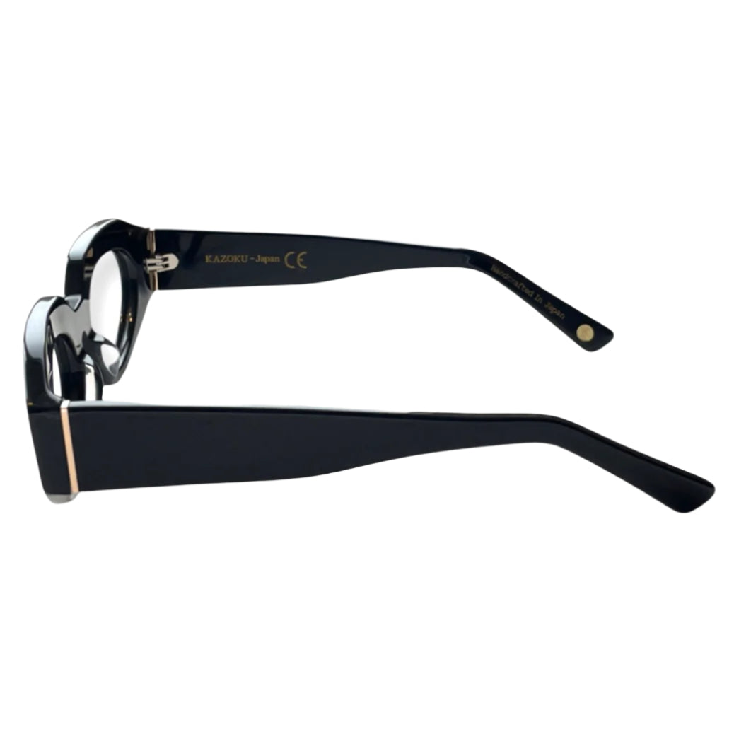 featuring UV protection, scratch resistance, and a U fit bridge - Packaging and Case for Kazoku Lunettes Seduction Glasses - Retro-Inspired Seduction Acetate Blue Light Glasses - Handcrafted Details on Seduction Acetate Eyewear