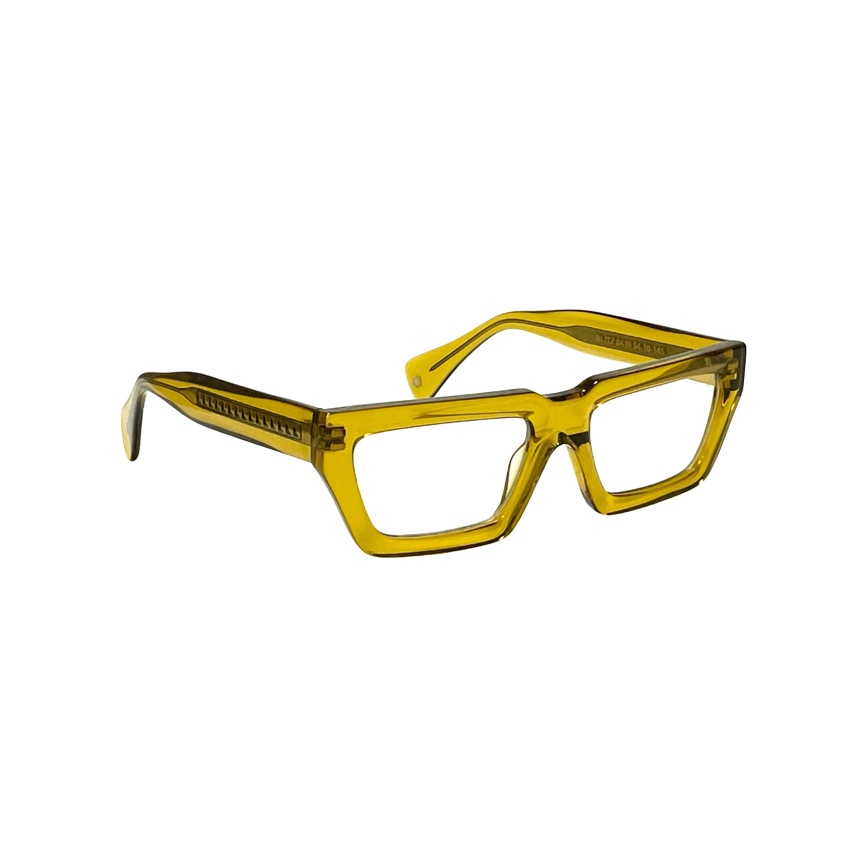 UV protection fashion eyewear - gold mirror lens optical frame - UV protection demonstration