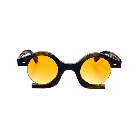 BOMBASTIC Sunglasses - Limited Edition Shades - Bombastic Sunglasses -
Genuine Horn Sunglasses-
Handcrafted Luxury Eyewear-
Gradient Orange Lens Sunglasses-
U-Fit Bridge Sunglasses