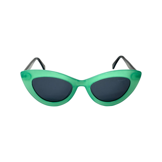 ymophane Sunglasses -
Acetate Frames with Solid Grey Lenses