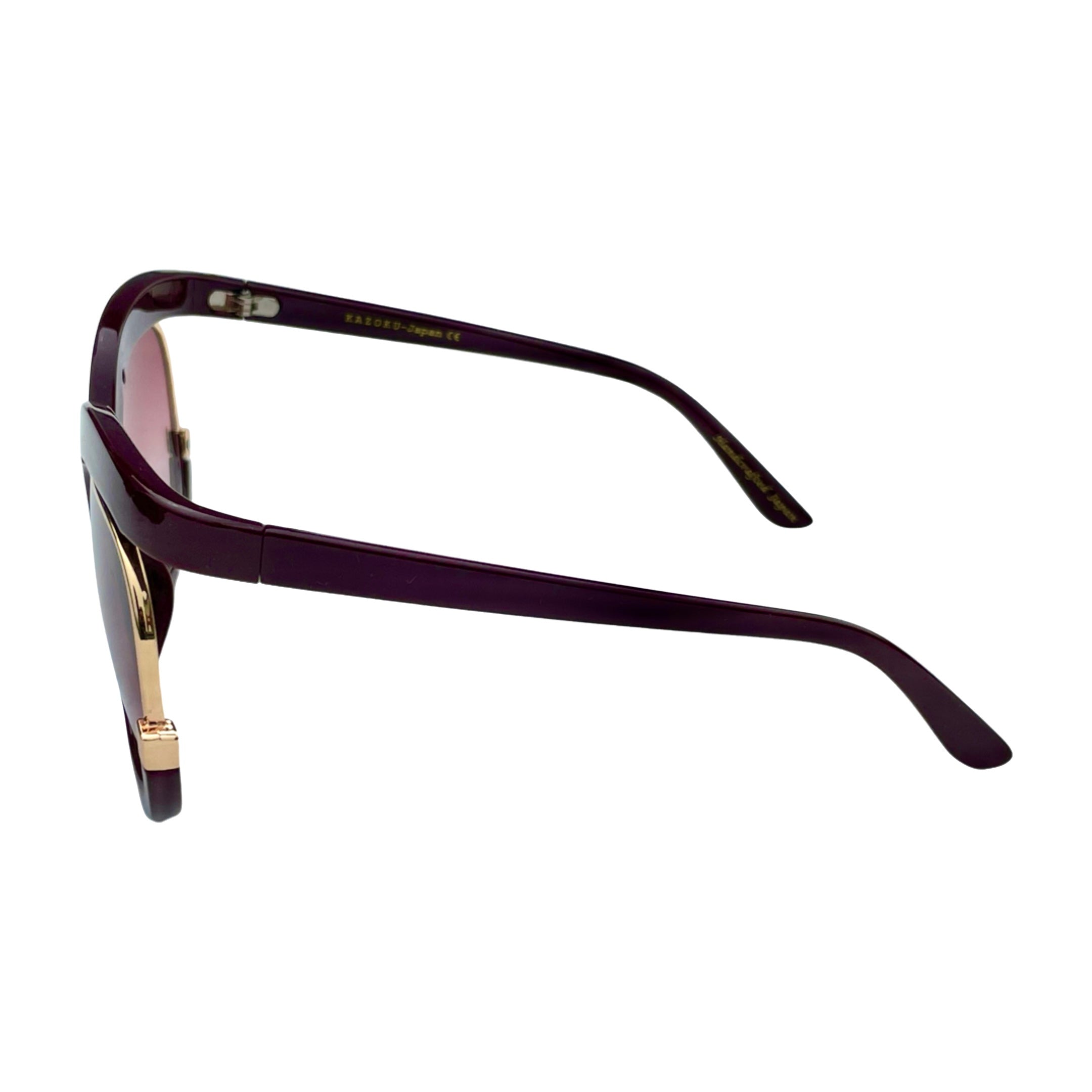 stylish sunglasses with a bold purple frame - Intrepid Sunglasses Lens Gradient Color Detail