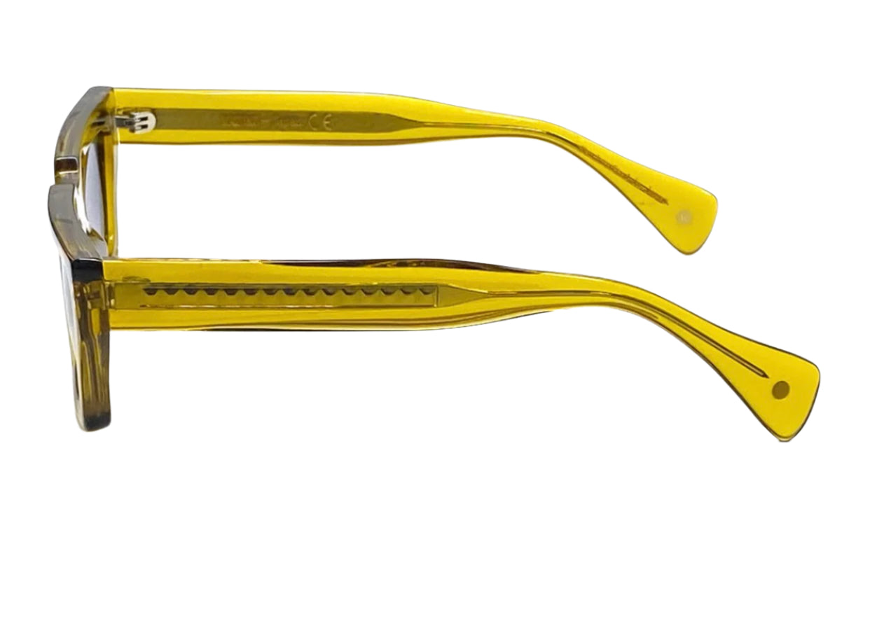 prescription sunglasses - BLITZ sunglasses on a modern, sleek surface - Front angle highlighting the acetate material and color