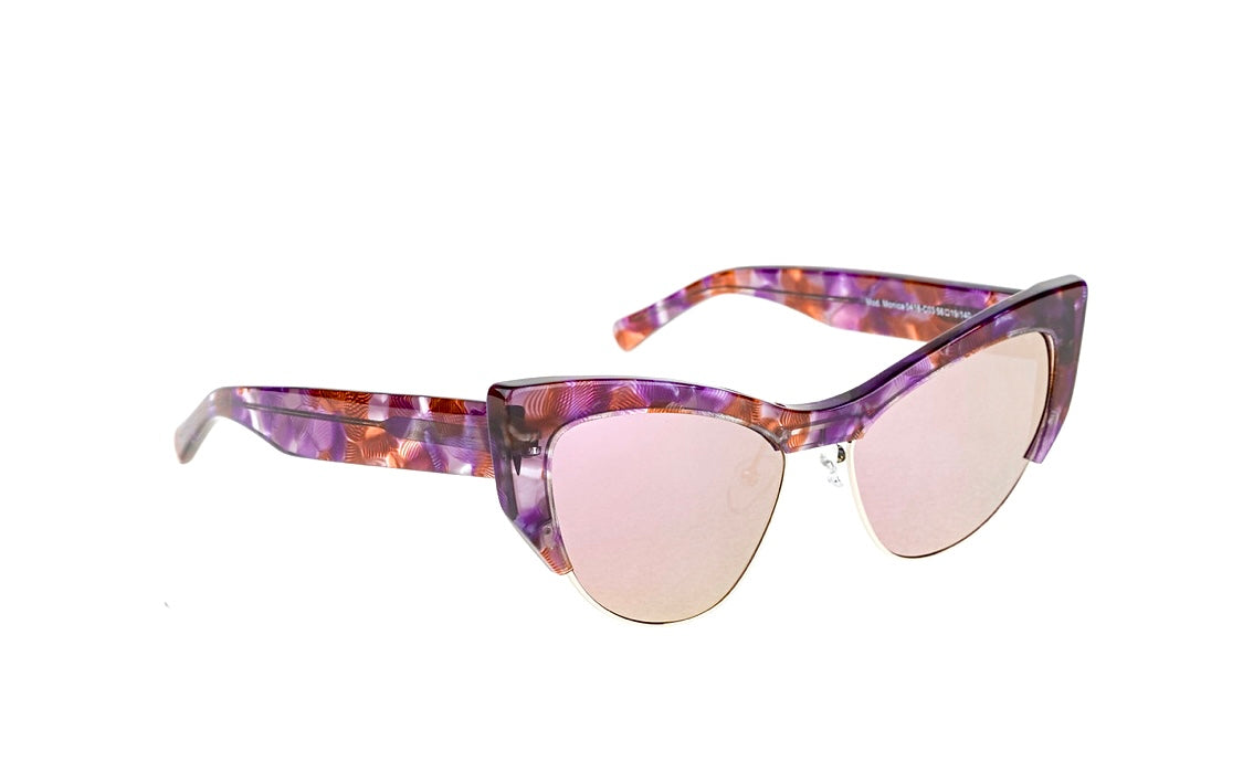 Monica Polarized lenses eliminating glare from water and surfaces - silicone nose pad attachment on frames - UV protection in polarized lenses for complete eye safety