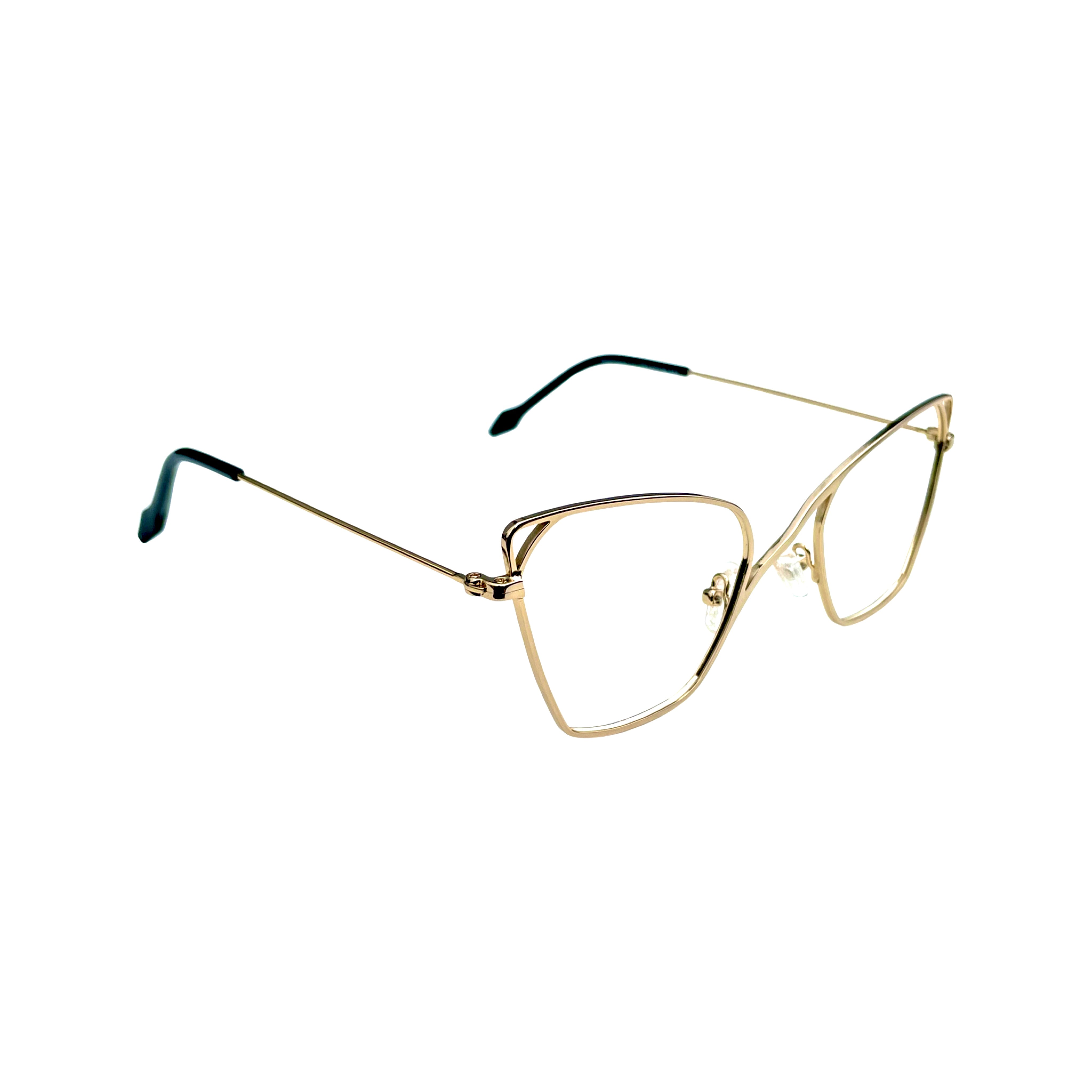 Gold frame sunglasses for women - Best Luxury Optical Eyewear - Nighthawk Premium metal frame texture