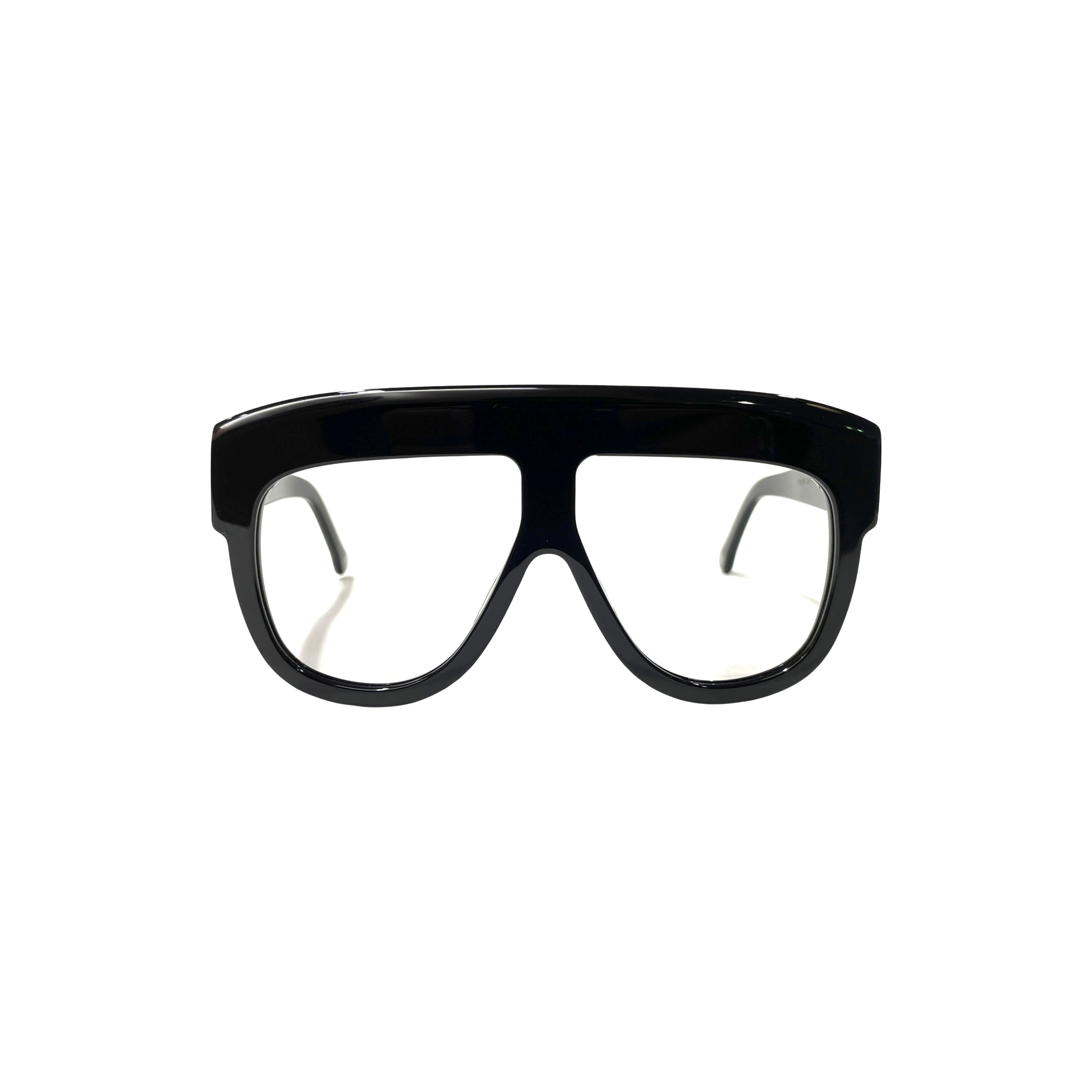 Pilot unisex bold acetate glasses with UV protection - What pilot-style glasses look like on different face shapes - the sturdy construction of thick acetate frames eyewear