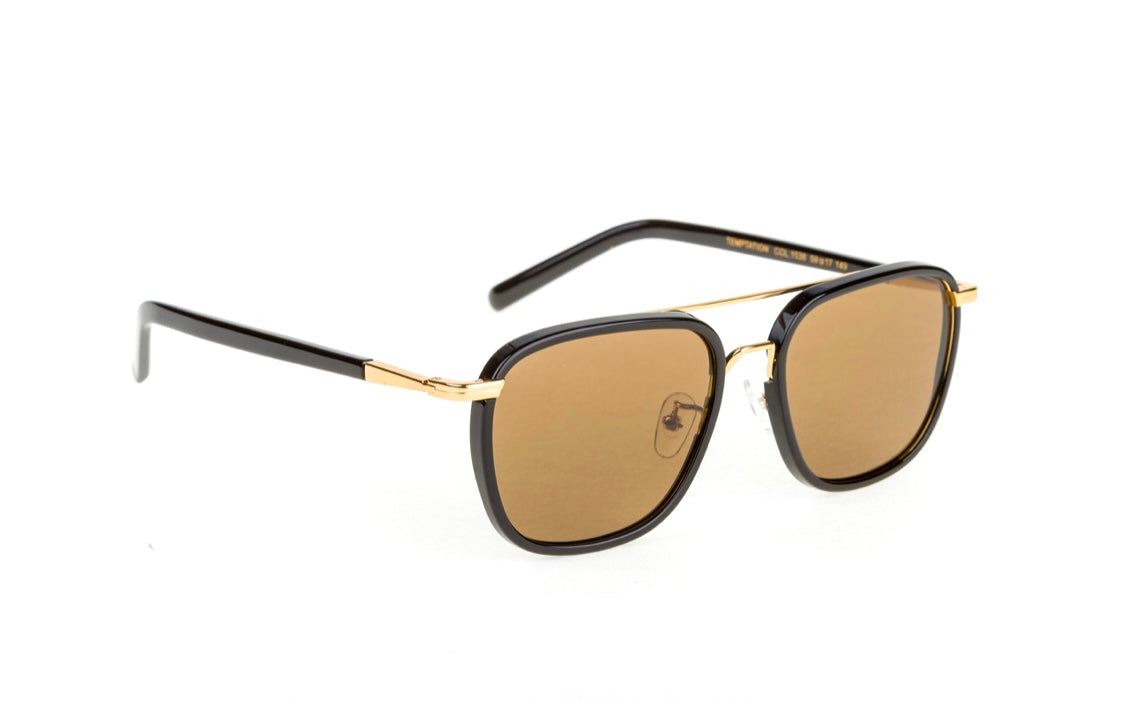 UV Defense Eyewear- Polished Acetate Frames- UV Protection Shades- Modern Acetate Frames - Temptation Double Bridge Sunglasses Top Angle