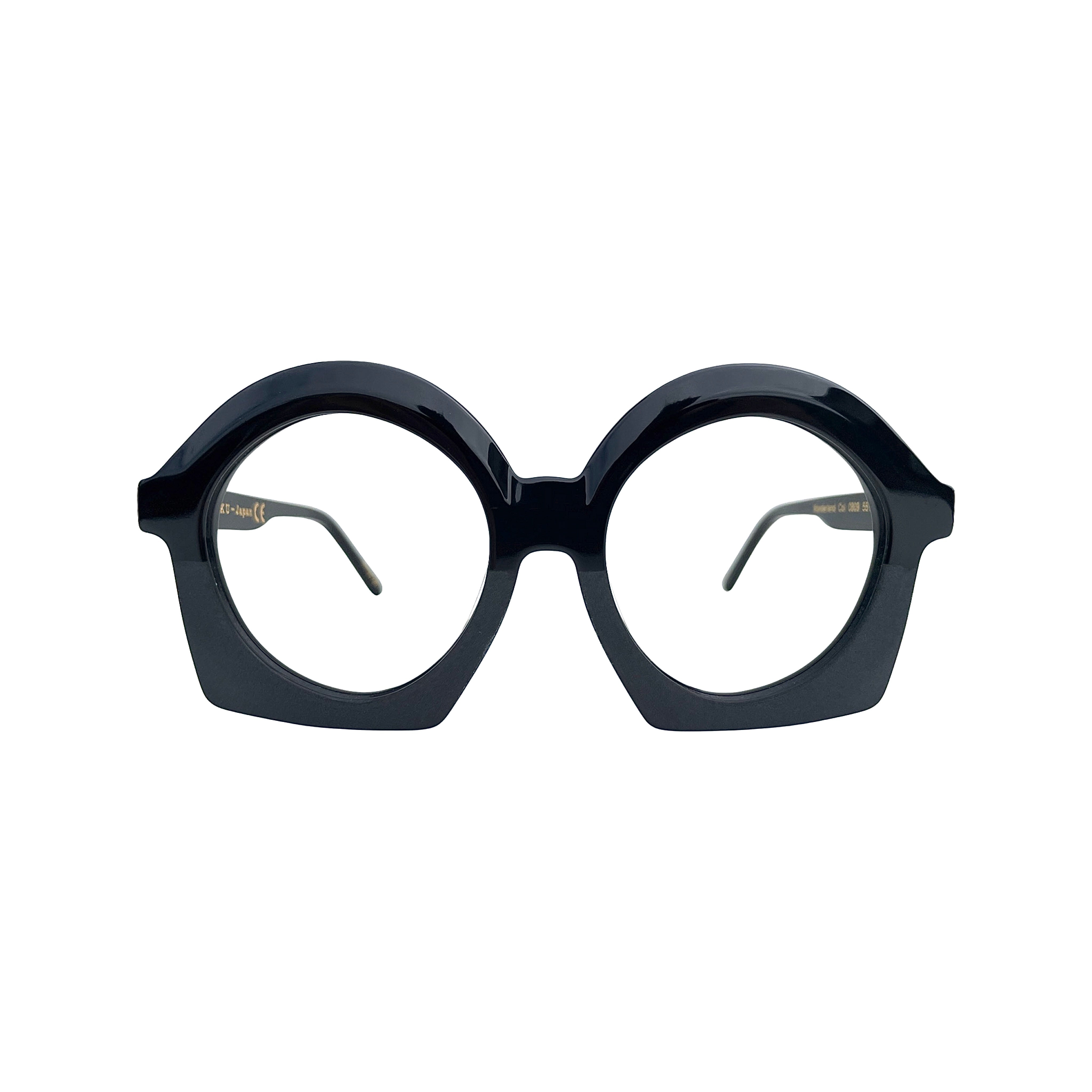 Classic Tortoiseshell Acetate Color Option - Side View of Wonderland Frame Architecture