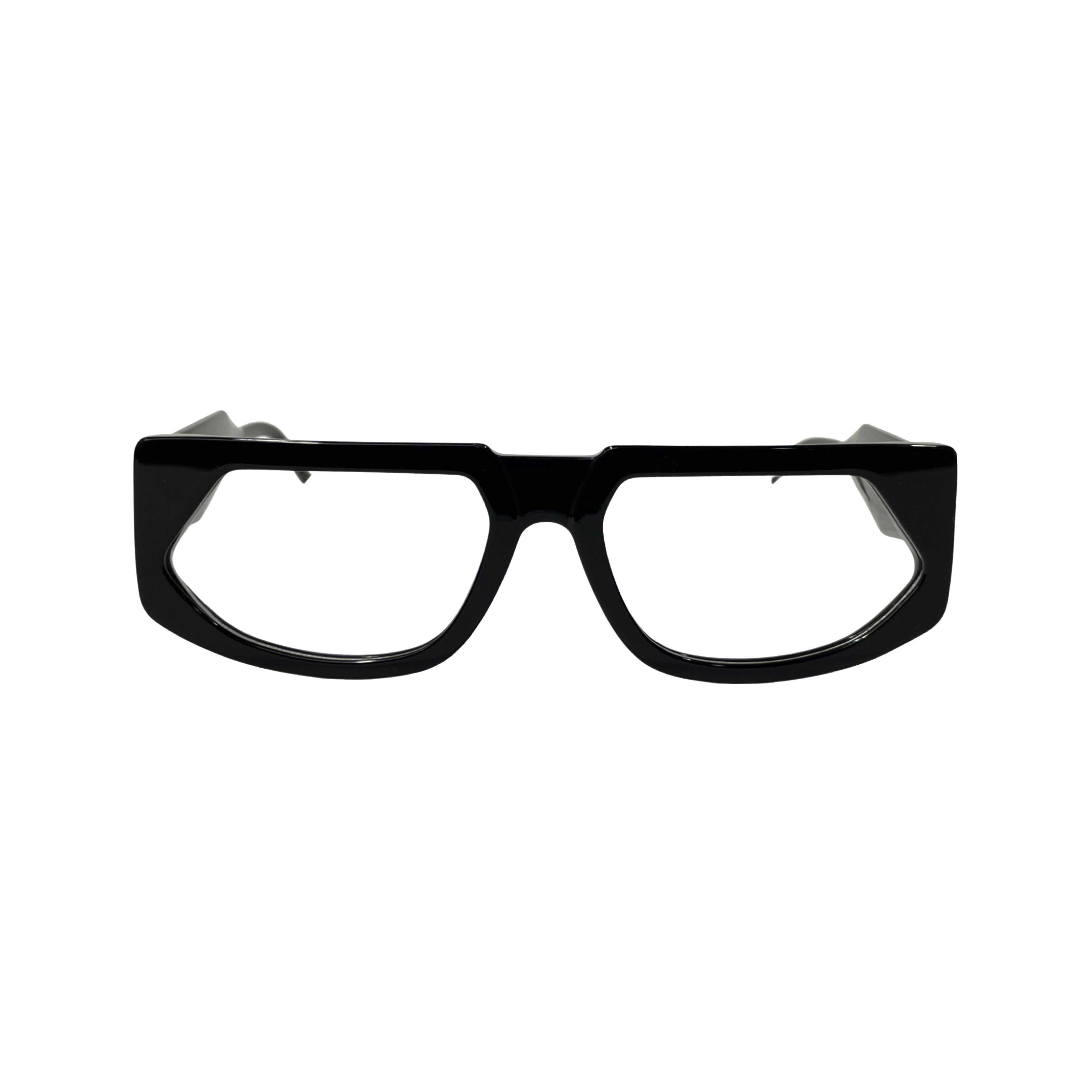 Wildfire contemporary unisex acetate eyewear - Side view showing the sturdy 5-barrel hinge mechanism on glasses 